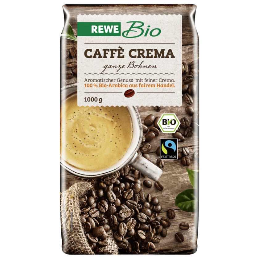 REWE Bio Caffè Crema ganze Bohne 1kg